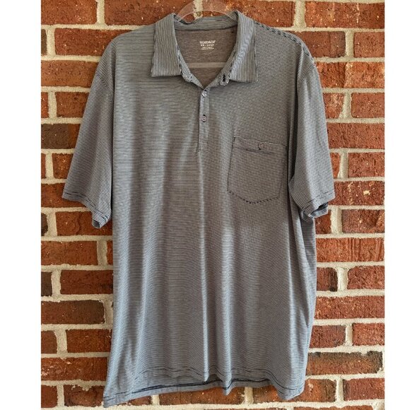 Toad&Co Striped Polo Shirt Men’s XXL Organic Cotton Blend Short Sleeve - Picture 1 of 6